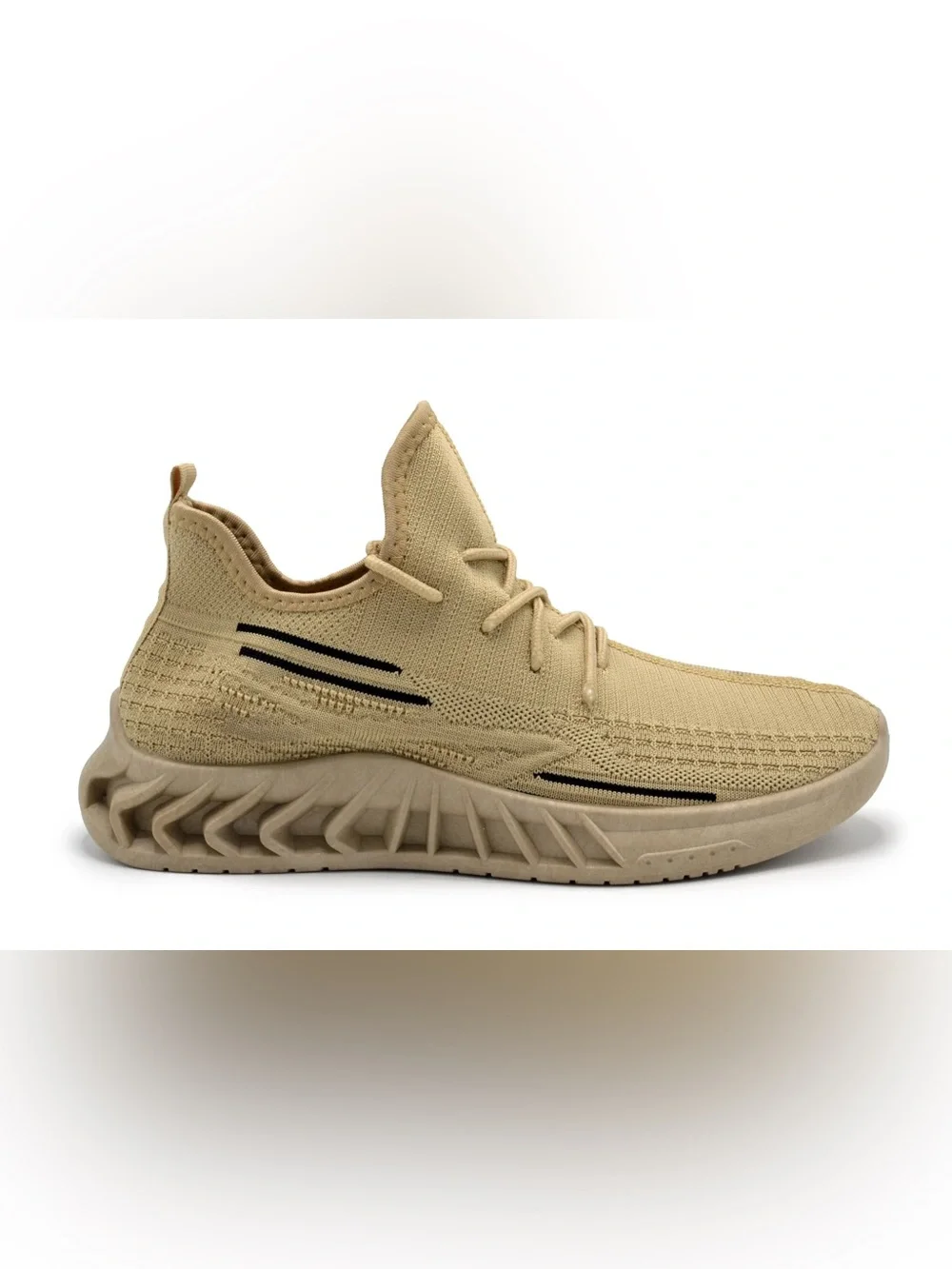 Akademics Men's Lightweight Knit Athletic Sneakers in Beige
